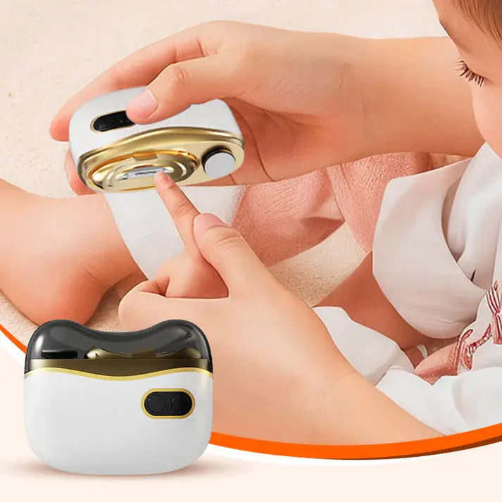 Lima de uñas eléctrica multifuncional, cortauñas eléctrico con protección antipellizcos