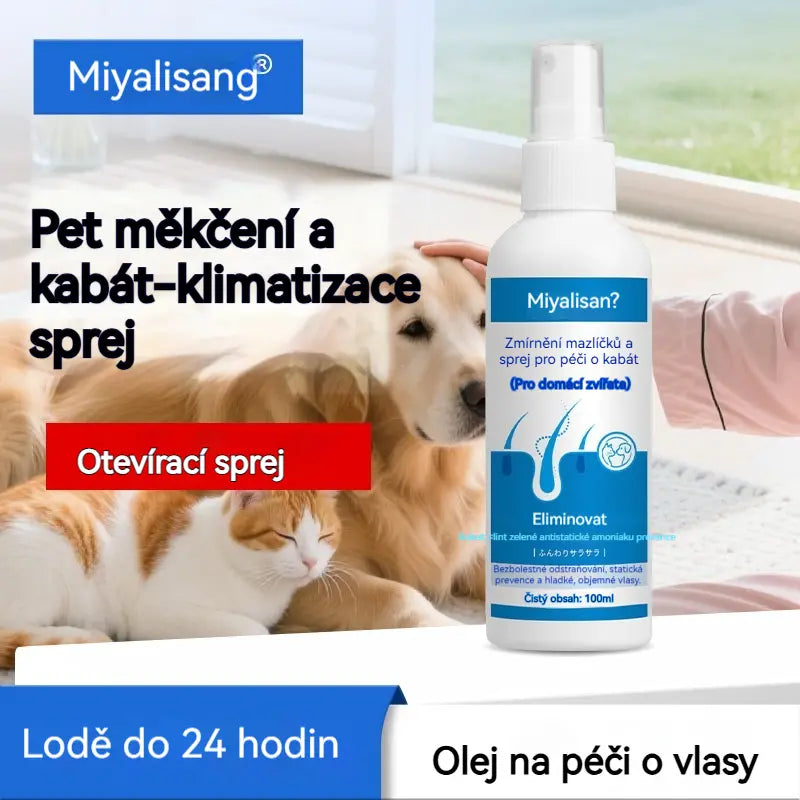 🐶🐱Jemný rozčesávací sprej pro domácí zvířata na zacuchanou srst