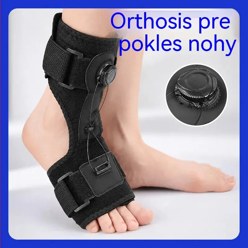【2 ks】Zdravotnícke ortopedické vložky na liečbu poklesnutého chodidla a plantárnej fasciitídy, s otočným nastavovacím gombíkom a hliníkovou oporou, vhodné na denné aj nočné použitie.