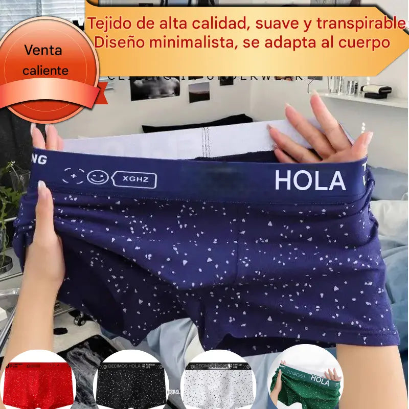 (5 piezas) Calzoncillos bóxer de algodón nuevos para hombre