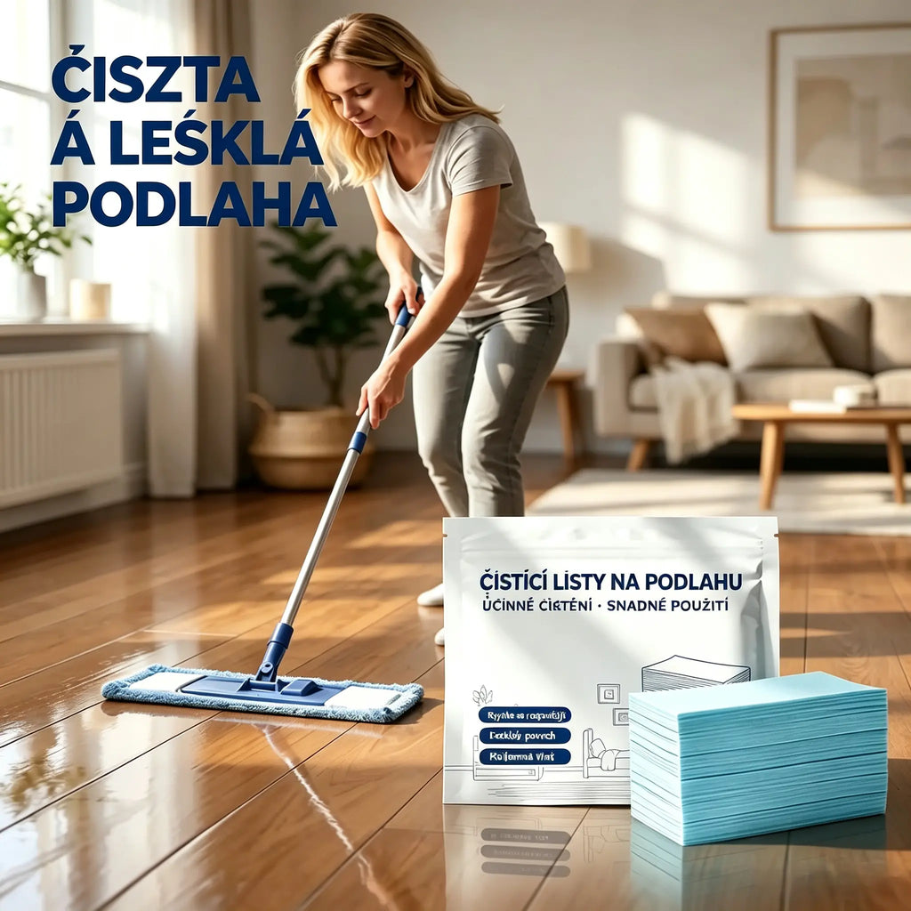 🌍【100 kusů】💦Vodou rozpustné čisticí ubrousky na podlahy