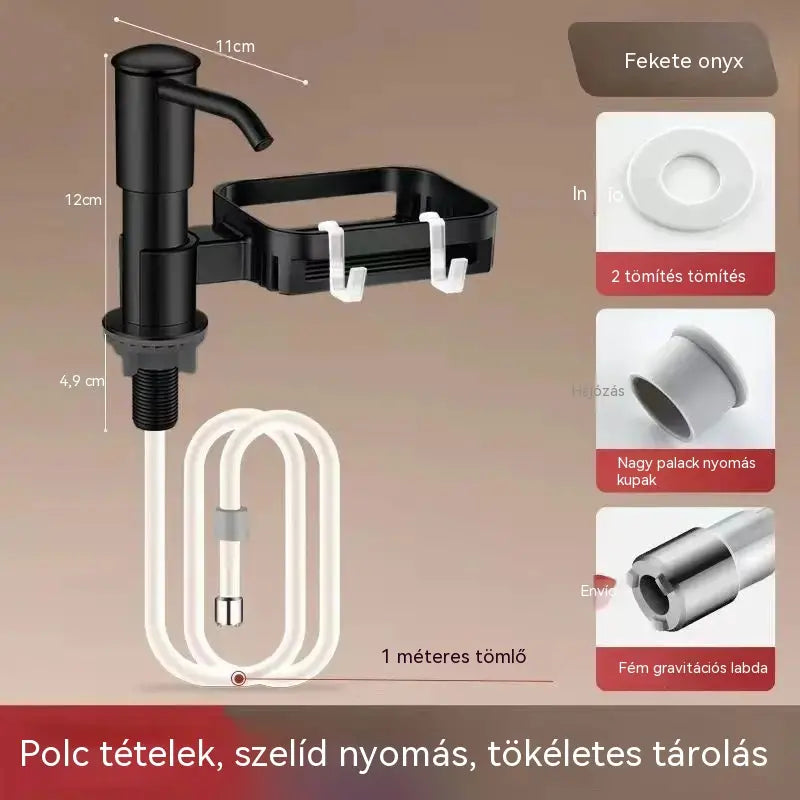 Fürdőszobai mosdó szappanadagoló hosszabbító csőkészlet
