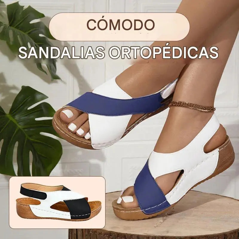 Sandalias ortopédicas de tacón inclinado ultra cómodas
