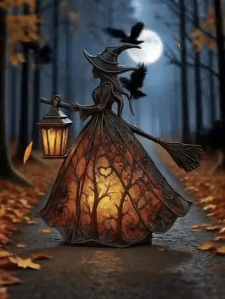 🧙‍♀️Čarodějnická lampa, strašidelná gotická lucerna, unikátní stolní lampa, noční světlo s nožičkami, vhodné do domácnosti, na verandu, do kanceláře i na párty.