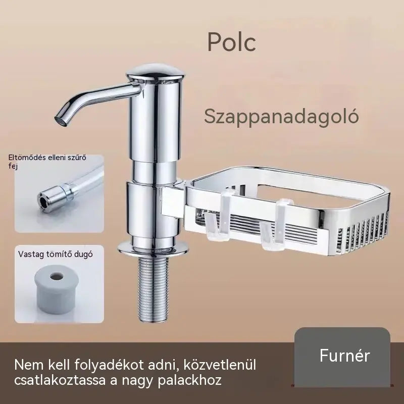 Fürdőszobai mosdó szappanadagoló hosszabbító csőkészlet