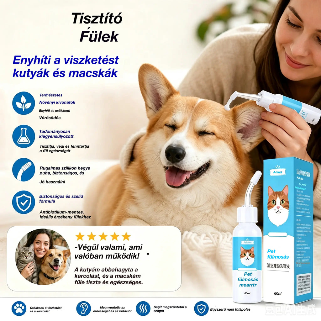 🐶2 tétel 8900  Ft.🐱 Fültisztító kutyák és macskák fülviszketésének enyhítésére.