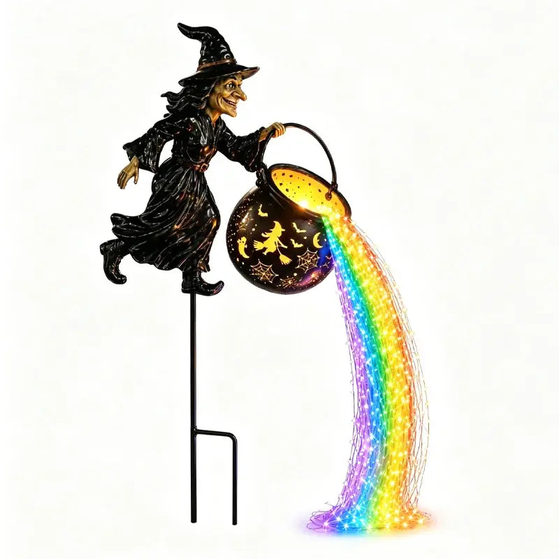 🧙‍♀️🎃 Boszorkányüst Kerti Lámpa LED Fénnyel – Lenyűgöző Kültéri Dekorációk 🔮✨