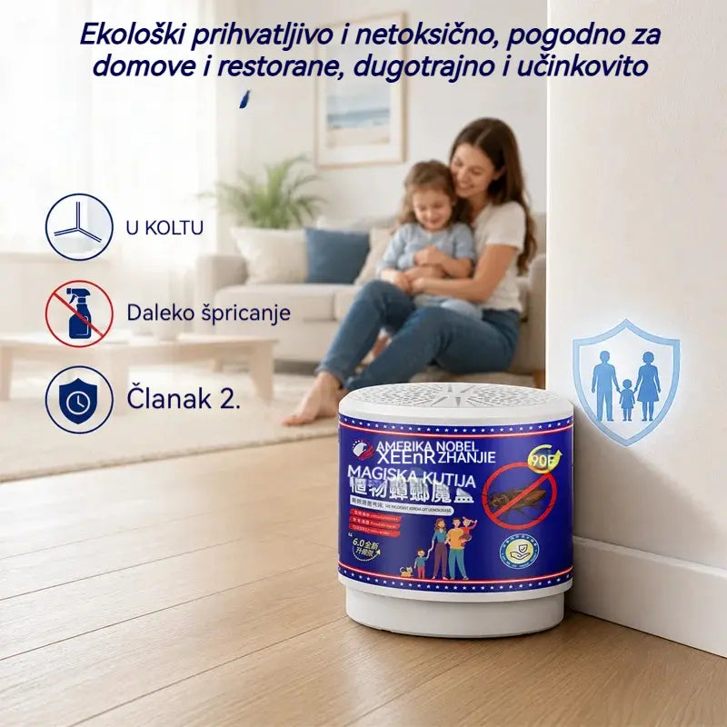 👍【2 kom】Čarobna kutija za ubijanje žohara s botaničkim ekstraktima - ekološki repelent bez otrovnih tvari za dom i restorane, dugotrajna učinkovitost