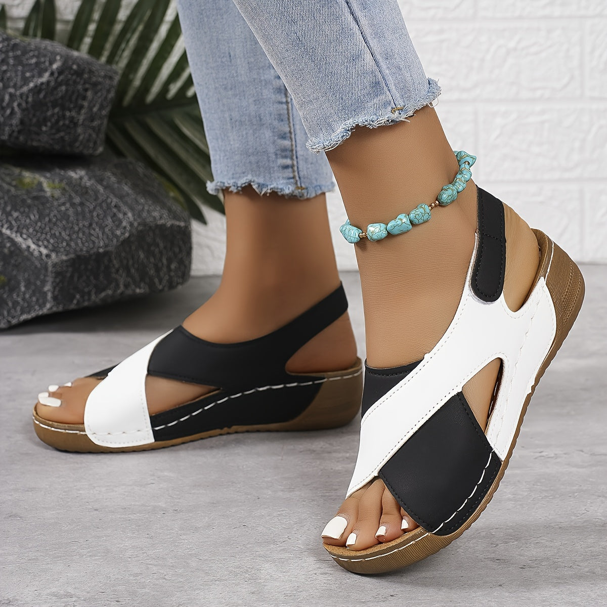 Sandalias ortopédicas de tacón inclinado ultra cómodas