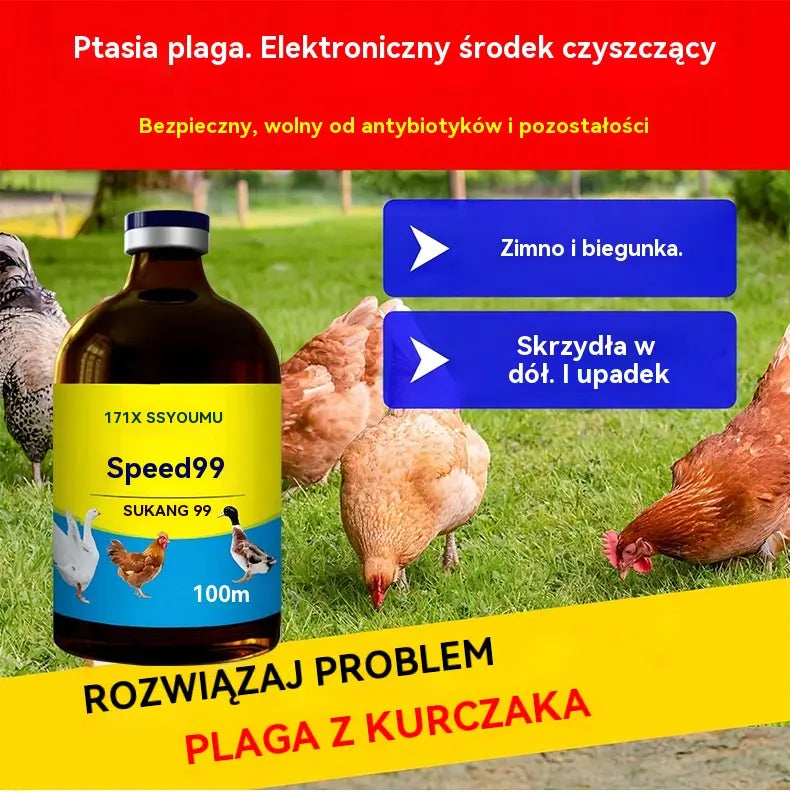 [2 botellas, 89 zł.] 💊🐓🦆🕊️ Lek na ptasią grypę, utratę apetytu, biegunkę i kaszel u drobiu, kurczaków, kaczek i gęsi. 1 butelka 100 ml.
