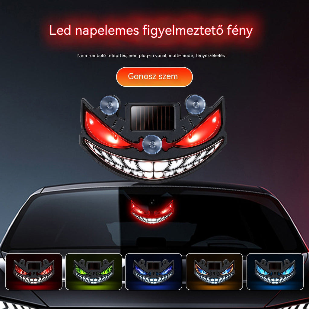 🚗🚗LED Ördög Autódekorációs Világítások, Napelemes Hangulatvilágítás
