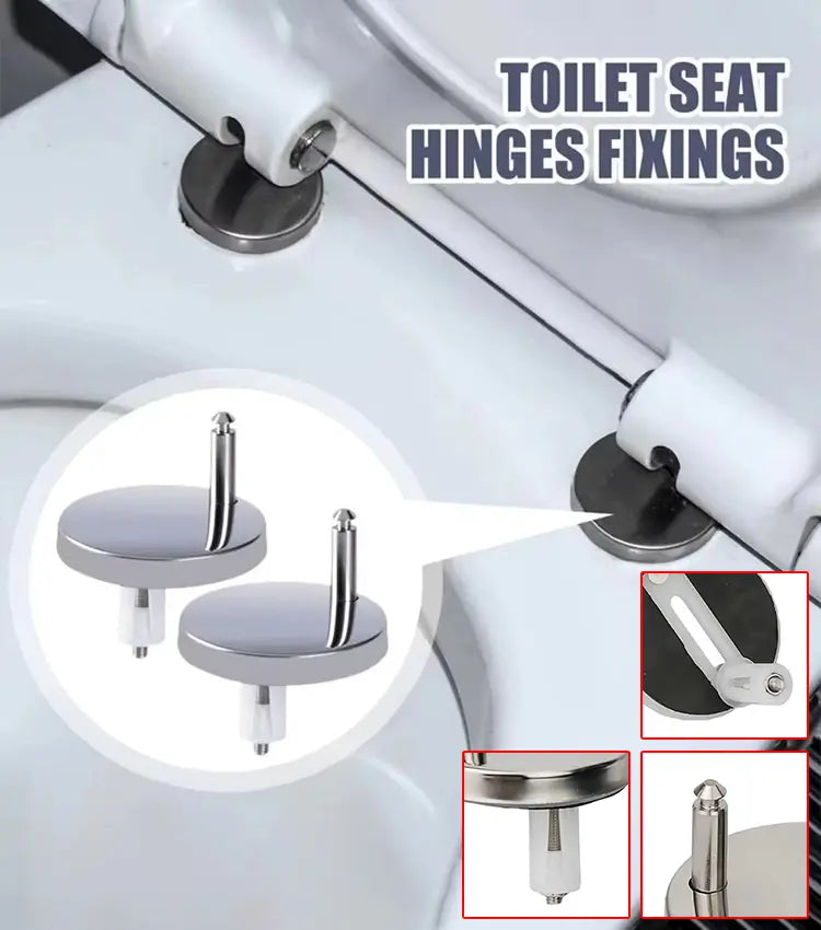 🚽【2 páry, celkem 4 kusy】 Univerzální koupelnové doplňky ----💦✨šroubové svorky pro upevnění toaletního sedáku.