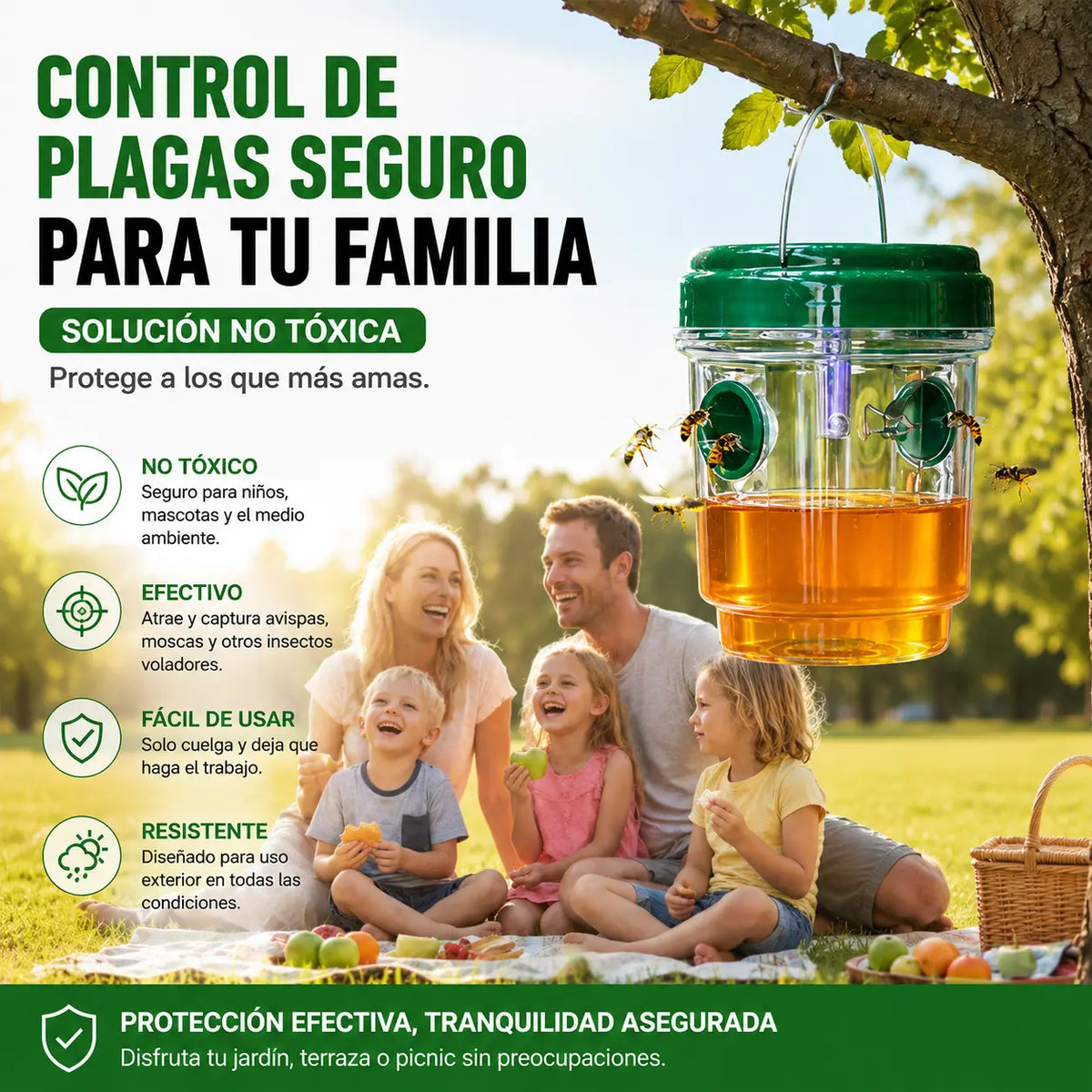 2 piezas 26 €☀️ Trampa Solar LED para Moscas y Mosquitos – Atrapa Insectos sin Químicos para Jardín y Balcón 🪰