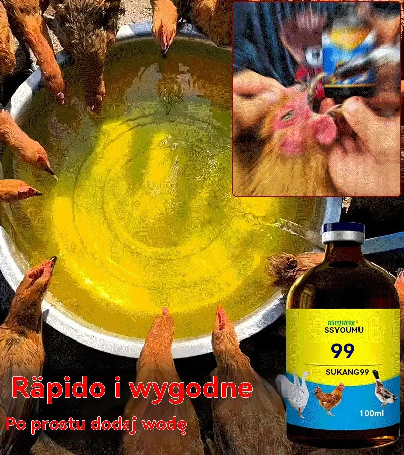 [2 botellas, 89 zł.] 💊🐓🦆🕊️ Lek na ptasią grypę, utratę apetytu, biegunkę i kaszel u drobiu, kurczaków, kaczek i gęsi. 1 butelka 100 ml.