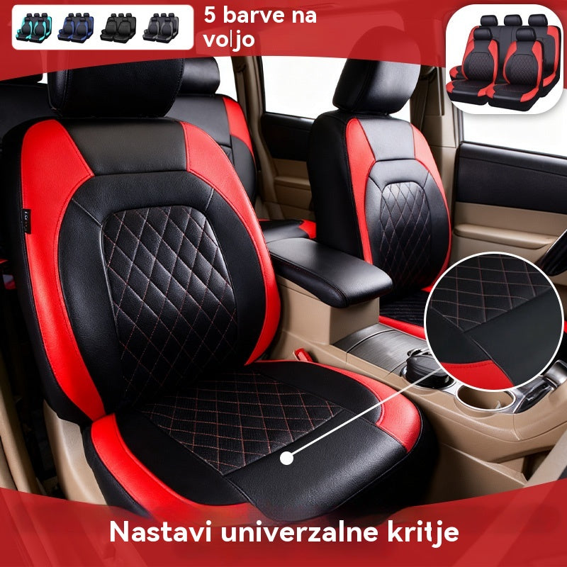 🚗🚗Univerzalni komplet mehkih usnjenih prevlek za avtomobilske sedeže