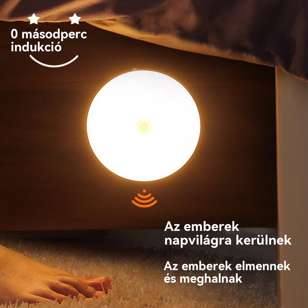 Intelligens LED lámpa emberi test indukciójával, kényelmes és praktikus töltés