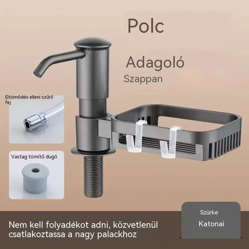 Fürdőszobai mosdó szappanadagoló hosszabbító csőkészlet