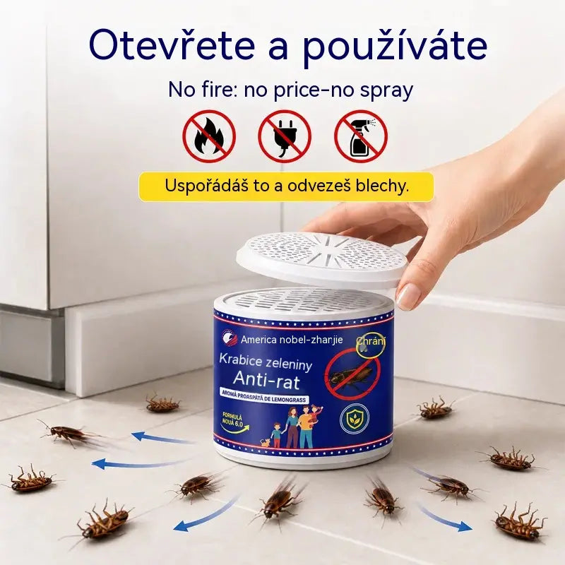 👍【2 ks】Kouzelná krabička na hubení švábů s botanickými extrakty - ekologický repelent bez toxických látek pro domácnosti a restaurace, dlouhotrvající účinnost