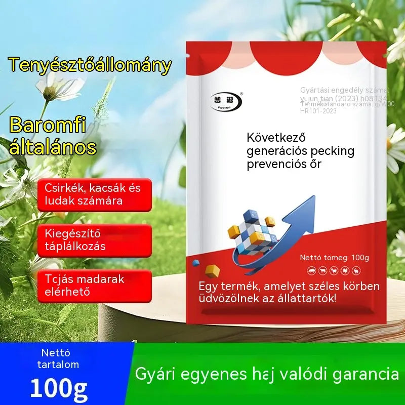 🐔【Vásárolj egyet, kapsz egyet ingyen】🐓Állatorvosi nyomelem-kiegészítő a csipkedés megelőzésére. Alkalmas csirkék, kacsák, libák és minden olyan 🐣állat számára, amely a kloákáját, tollát vagy tojásait csipkedi.