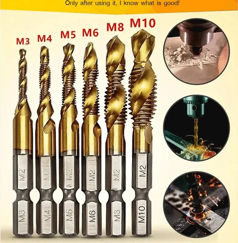🔥【45% OFF】【6 darabos készlet】🧰🔩Multifunkciós fúrófej-készlet