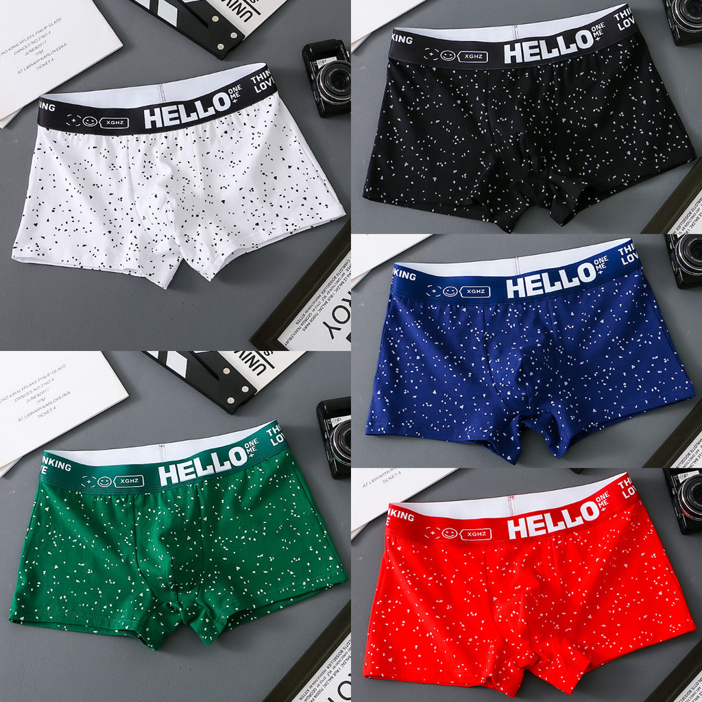 (5 piezas) Calzoncillos bóxer de algodón nuevos para hombre