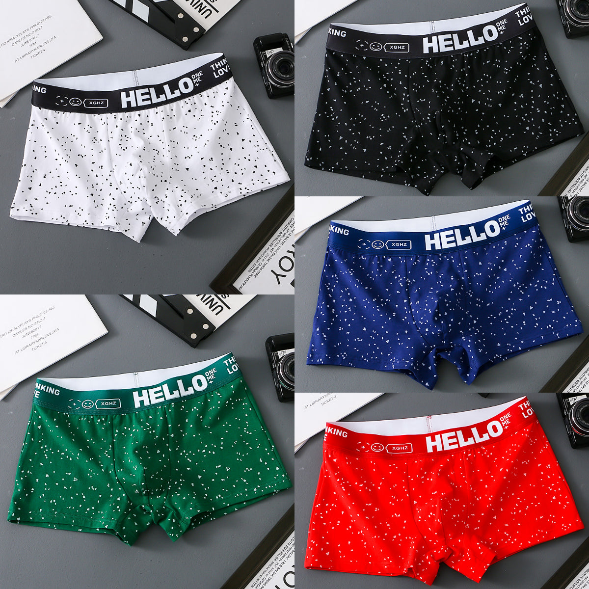 (5 piezas) Calzoncillos bóxer de algodón nuevos para hombre