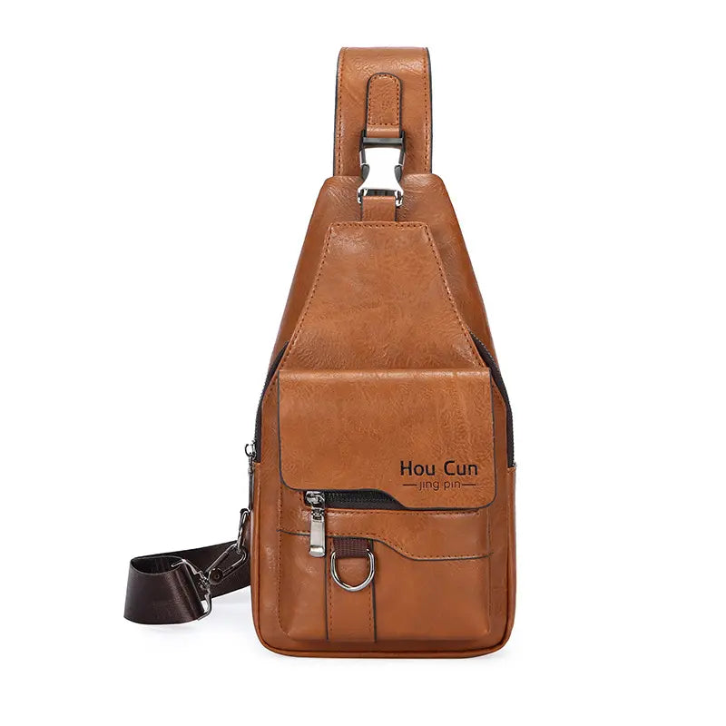 🎒 Nepromokavá taška přes rameno z pravé kůže v retro stylu: nezbytný doplněk pro každodenní dojíždění.