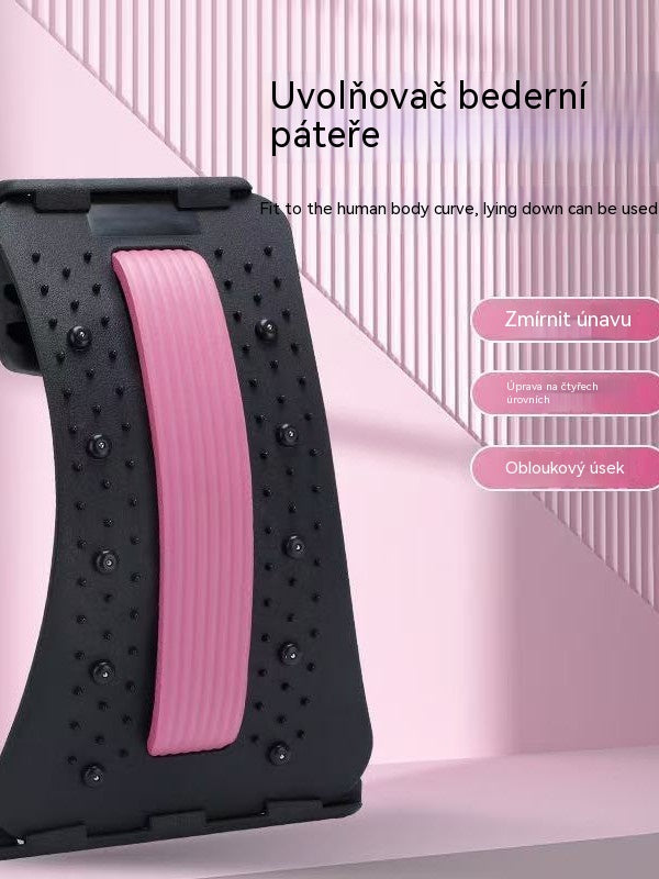 Úľava 3 v 1 Magnet, akupresúra a trakcia Magnetická terapia Akupunktúra Masáž Lumbálny tlakomer