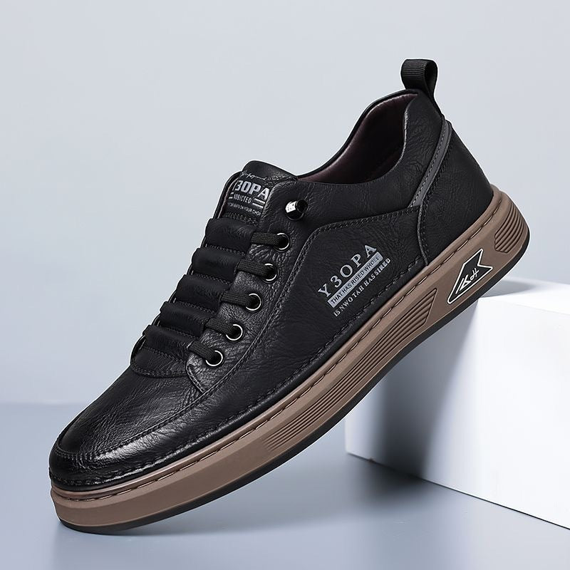 【39-44】2026 Męskie oddychające skórzane buty biznesowe casual