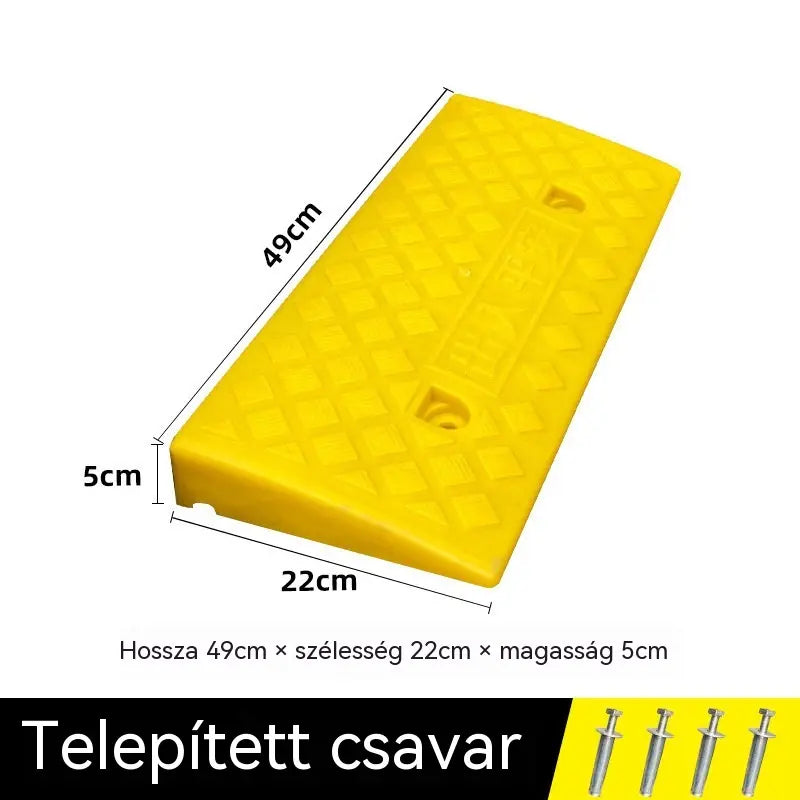 🚗🚲 Könnyű Garázsbejáró Terelő Rampa – Zökkenőmentes Átmenet Járműveknek, Kerekesszékeknek és Bicikliknek, Időjárásálló ♿✨
