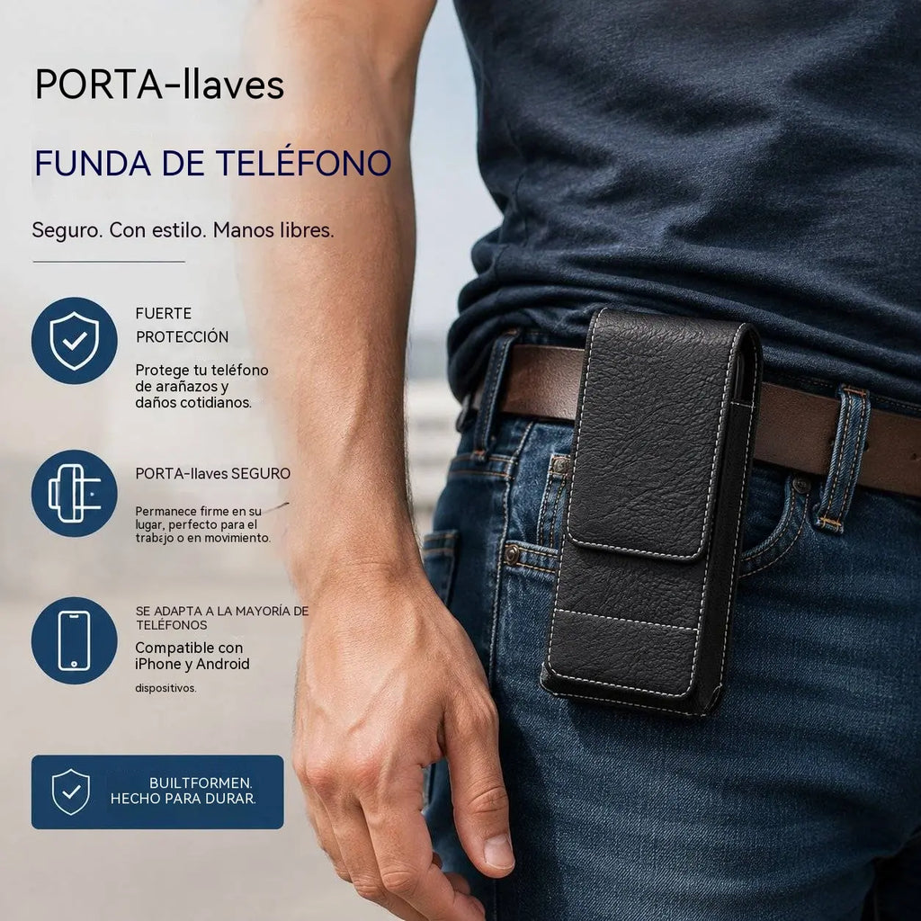 🔥 Pouzdro na mobilní telefon s klipem na opasek – magnetické zapínání, odolné a s přihrádkou na karty