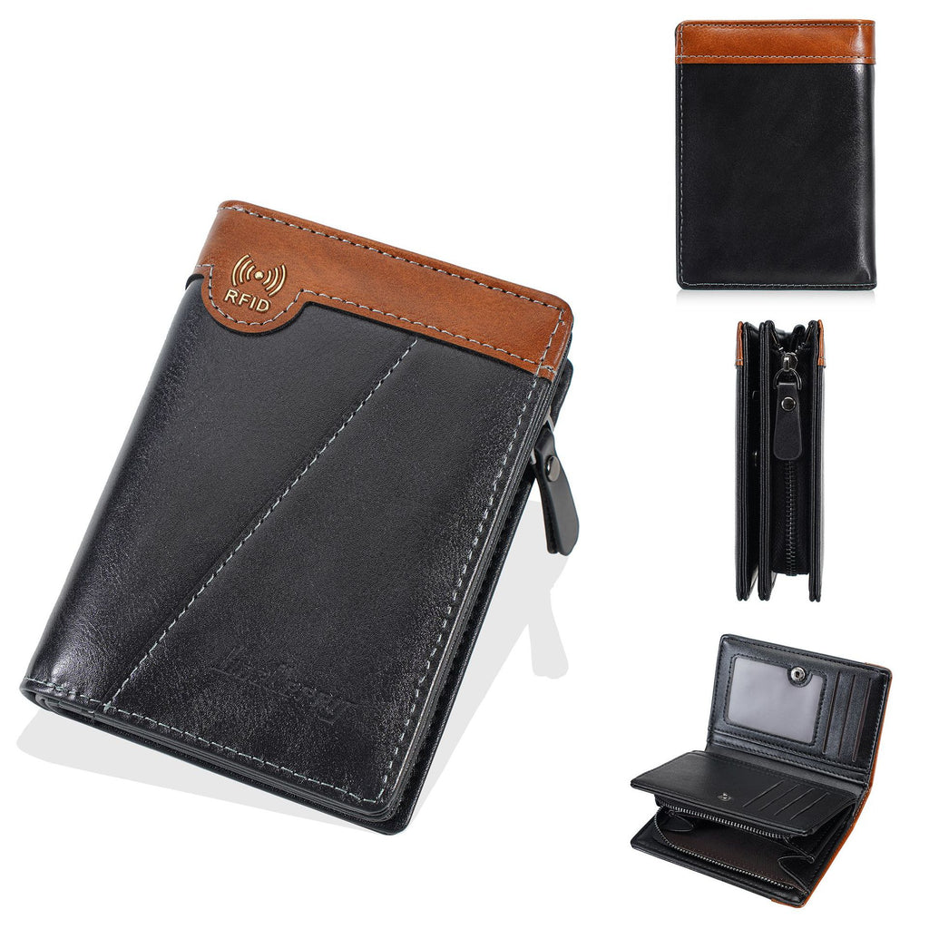 ✨Nová prémiová pánská peněženka retro stylu na zip s RFID ochranou proti krádeži.
