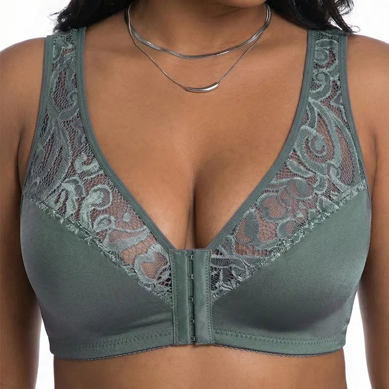 【3dílná sada】【L–4XL】 plus size push-up prodyšná podprsenka bez kostic, bezšvový design s předním zapínáním，Platba na dobírku