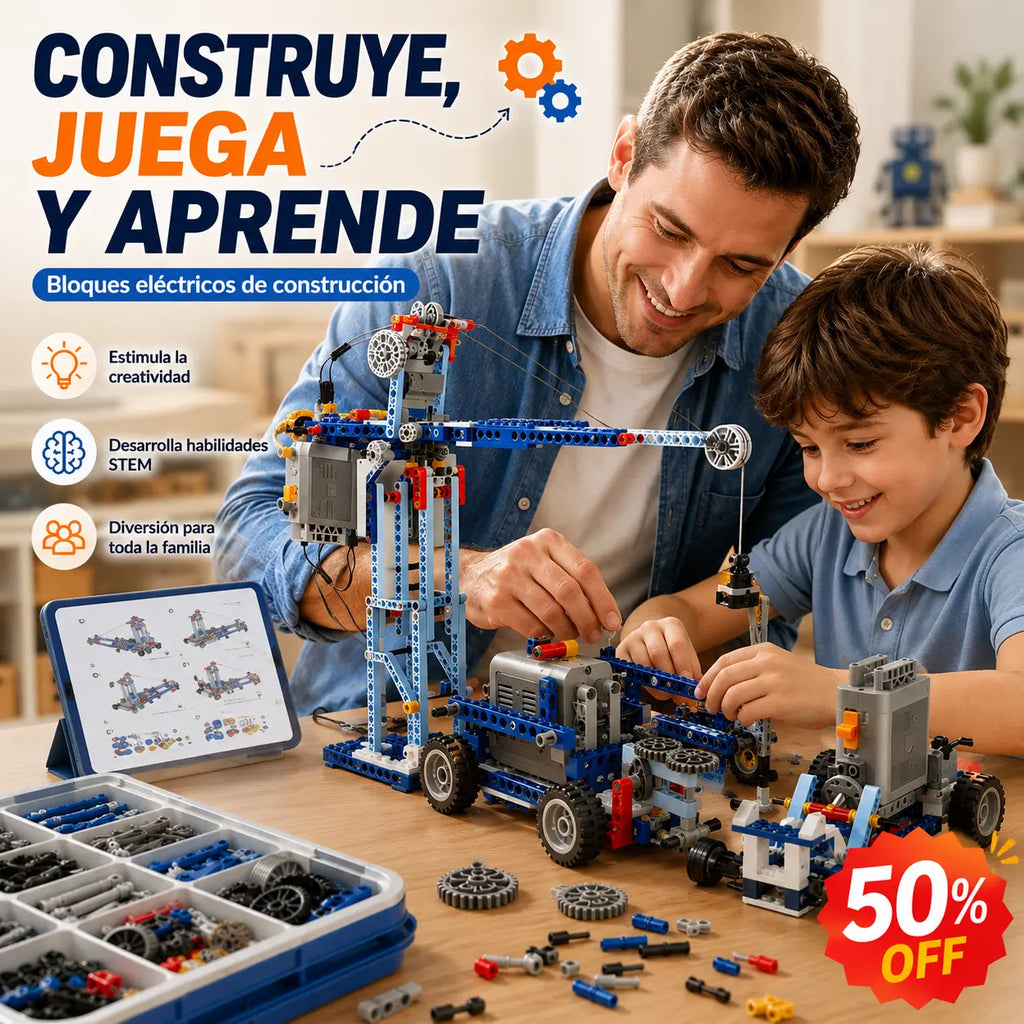 🤖🧩 【50% kedvezmény korlátozott ideig】LEGO típusú elektromos építőrobot gyerekeknek