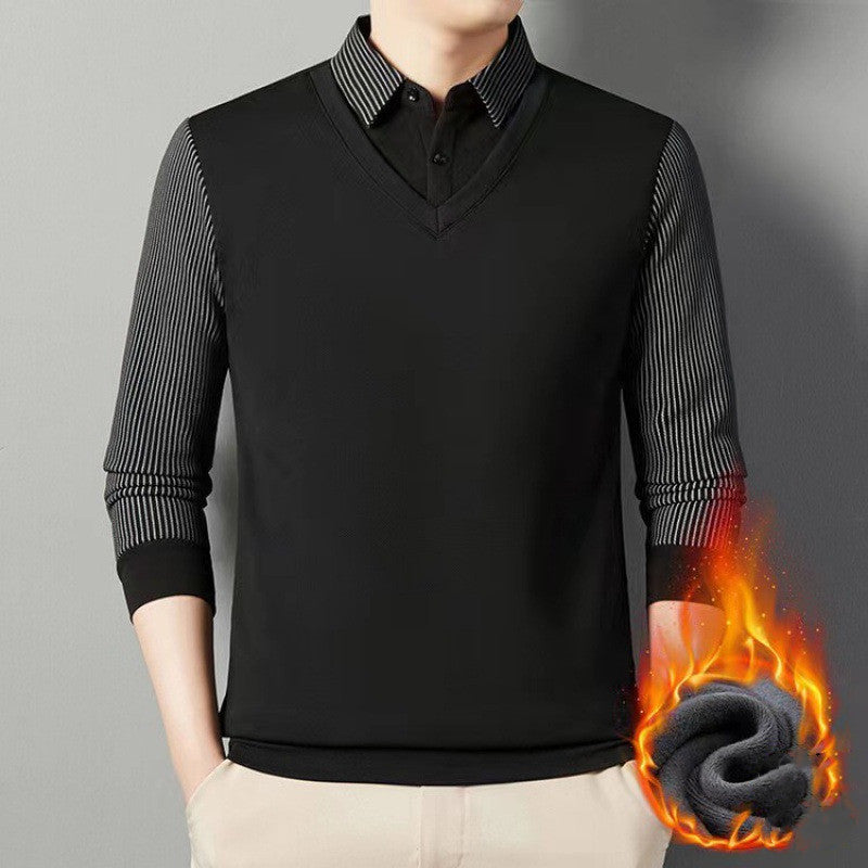 👔【M-4XL】Stílusos és sokoldalú, kétrészes férfi ing szett, tökéletes a változó évszakokhoz, és melegen tart ősszel és télen.