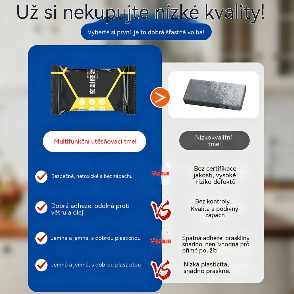【10 kusů za 530 Kč】🔧 Bílý voděodolný těsnicí tmel – Opravuje otvory, stěny a potrubí klimatizace 💧🏠