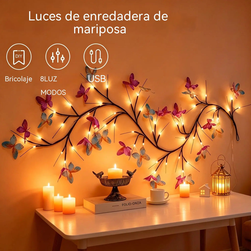 ✨ Rugalmas LED szőlővilágítás pillangókkal – Díszítsd otthonodat varázslatos és meleg hangulattal 🦋💡