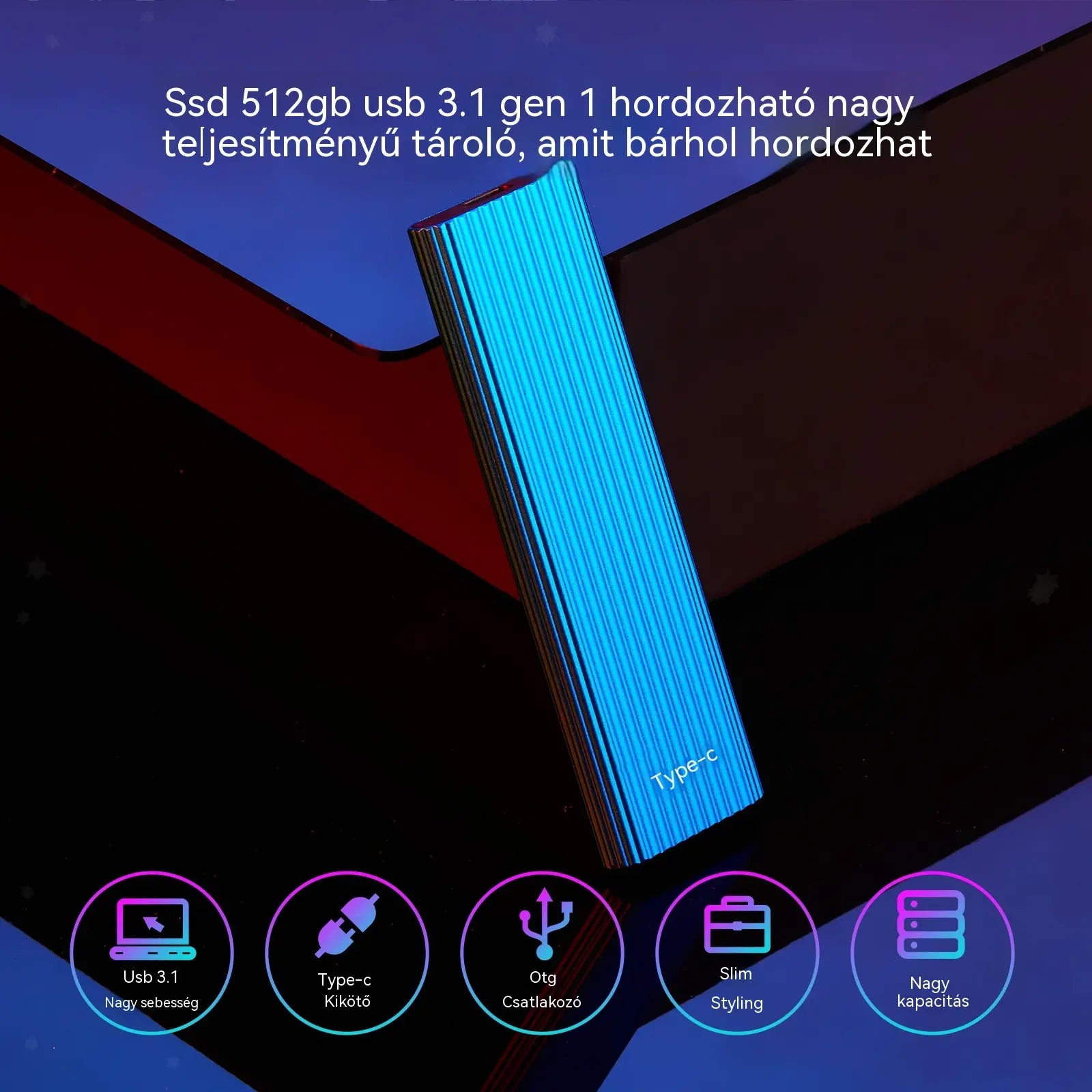 🏆Korlátozott ideig érvényes ajánlat⚡ 🔥16 TB-os nagy kapacitású, hordozható Mini Type-C SSD meghajtó