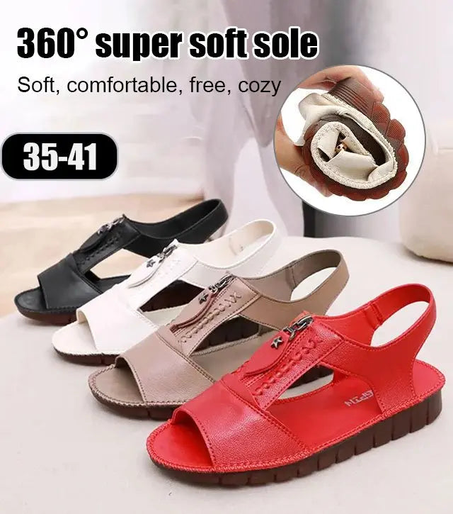 Dámské pohodlné sandály z měkké kůže