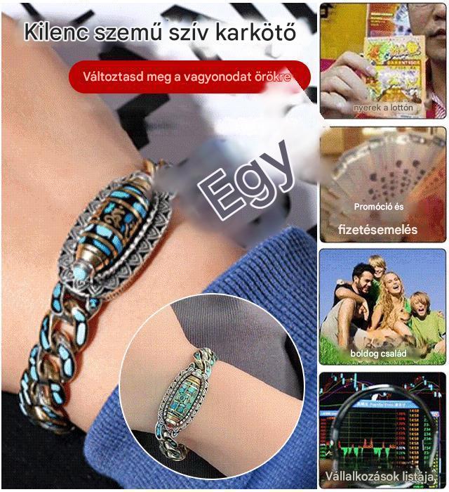 【30% OFF】 925 sterling ezüst retro hatjegyű türkiz mantra gyöngyökből készült karkötő