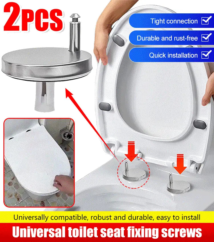 🚽【2 páry, celkem 4 kusy】 Univerzální koupelnové doplňky ----💦✨šroubové svorky pro upevnění toaletního sedáku.