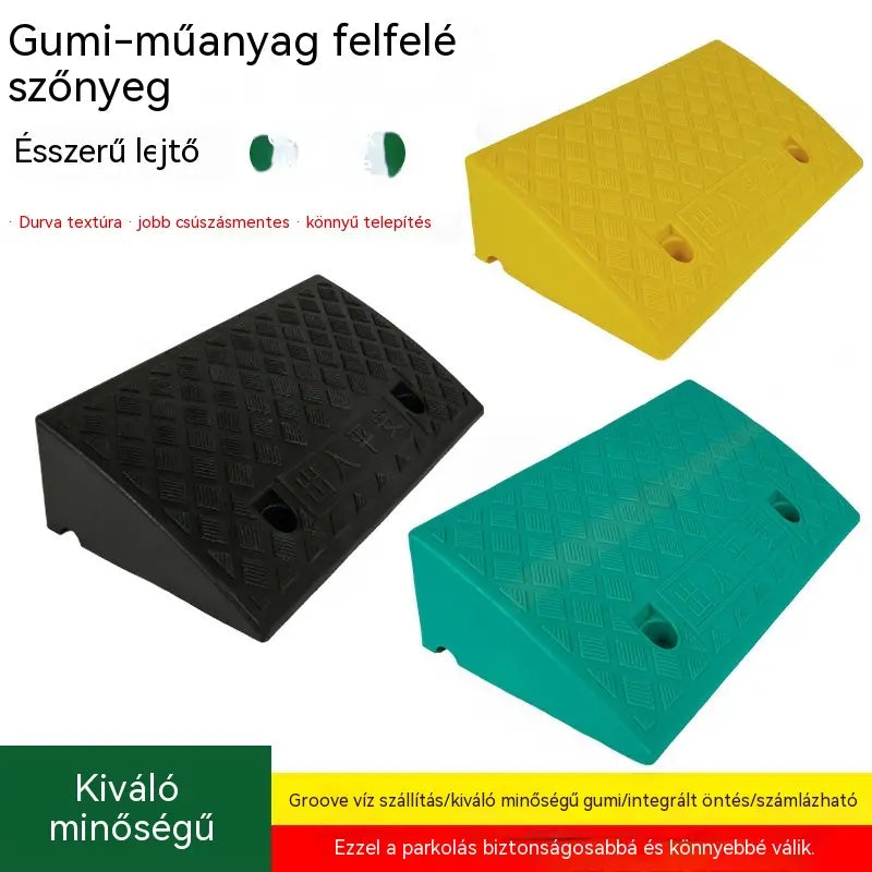 🚗🚲 Könnyű Garázsbejáró Terelő Rampa – Zökkenőmentes Átmenet Járműveknek, Kerekesszékeknek és Bicikliknek, Időjárásálló ♿✨
