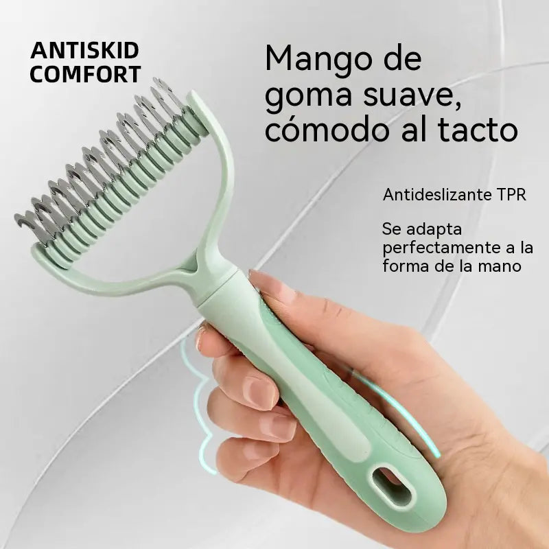 🐾 Herramienta profesional para eliminar el pelo muerto de perros y gatos: suave, eficaz y un hogar libre de pelo ✨💖