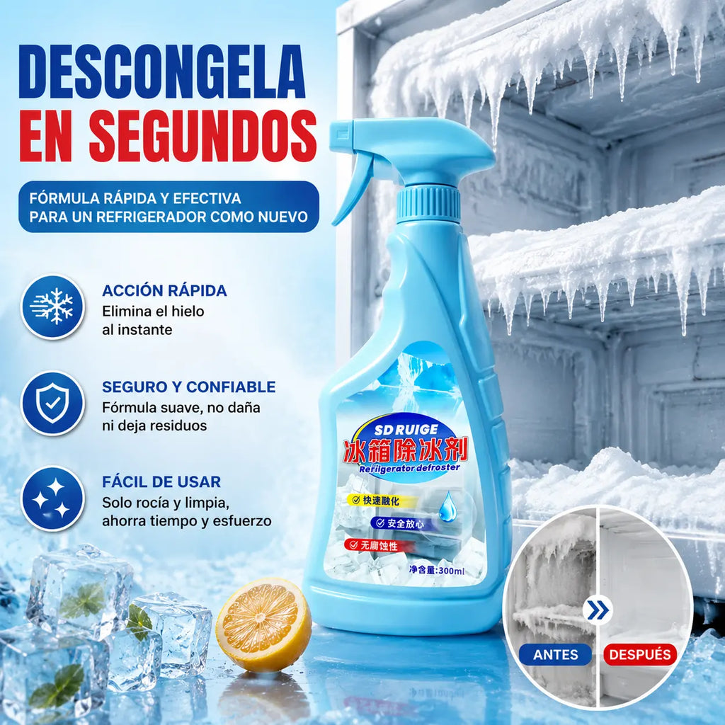 🔥🎖️【Compra 1, llévate 1 gratis】❄️Spray descongelante y quitahielos para refrigerador
