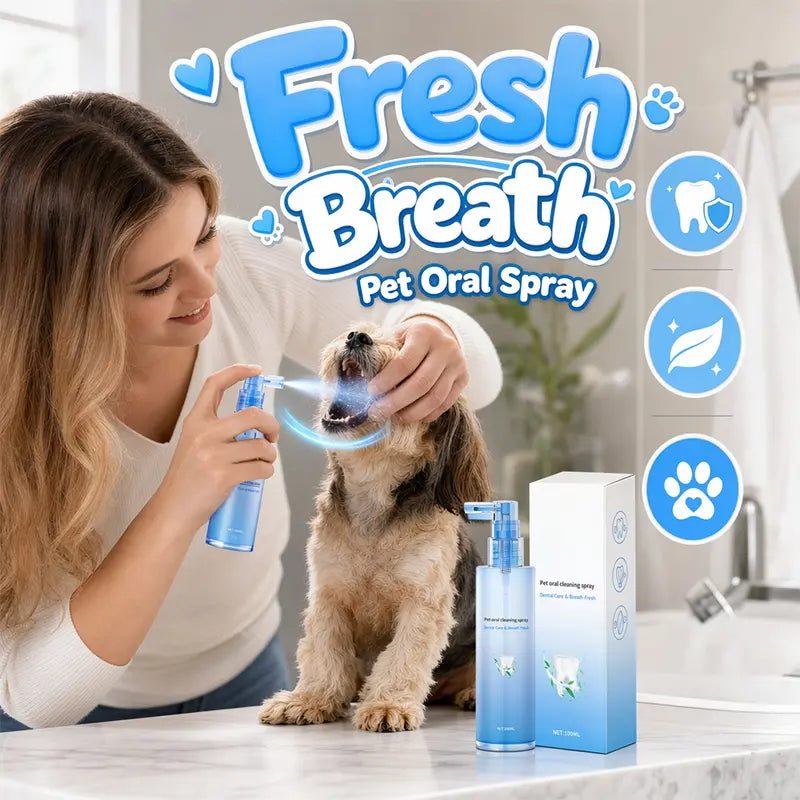 [3 üveg] Szájtisztító spray kutyák és macskák számára