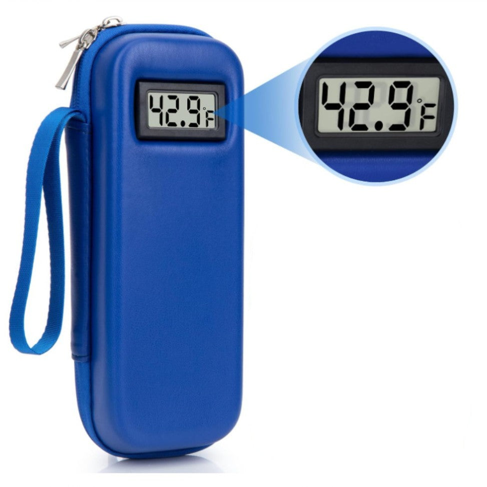 Potovalna hladilna torbica za inzulin s prikazom temperature