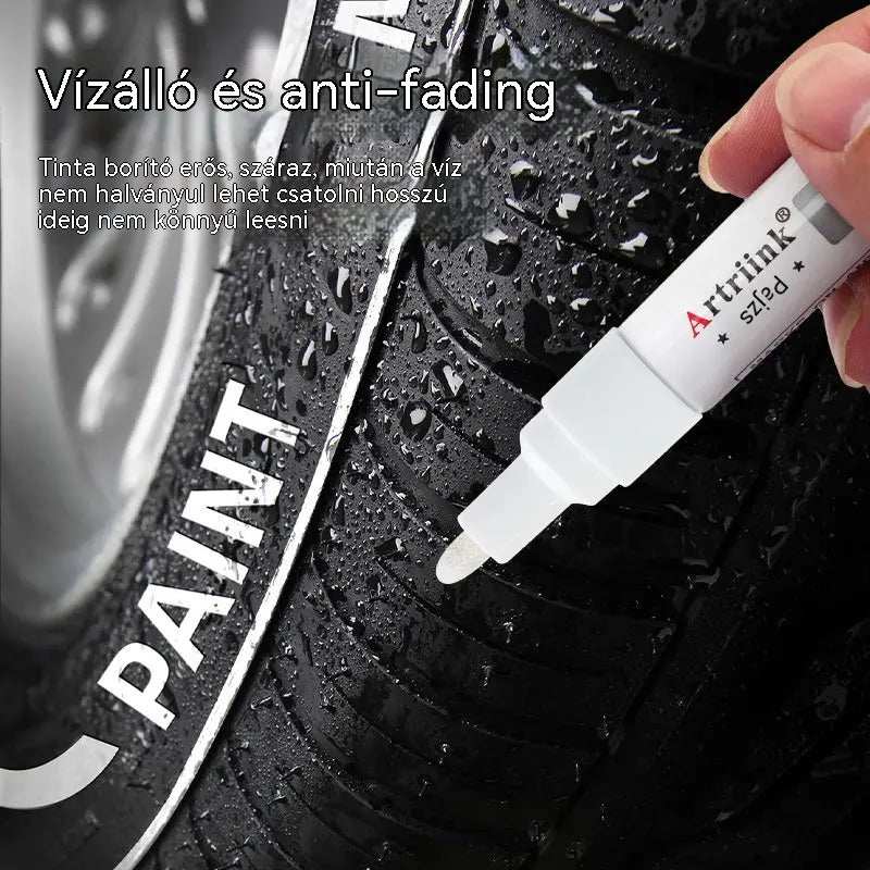 🚗 Olajbázisú vízálló gumiabroncs-festő toll – 🛠️ Erős, kopásálló jelölés és zökkenőmentes, egyedi autós személyre szabás ✨🖌️
