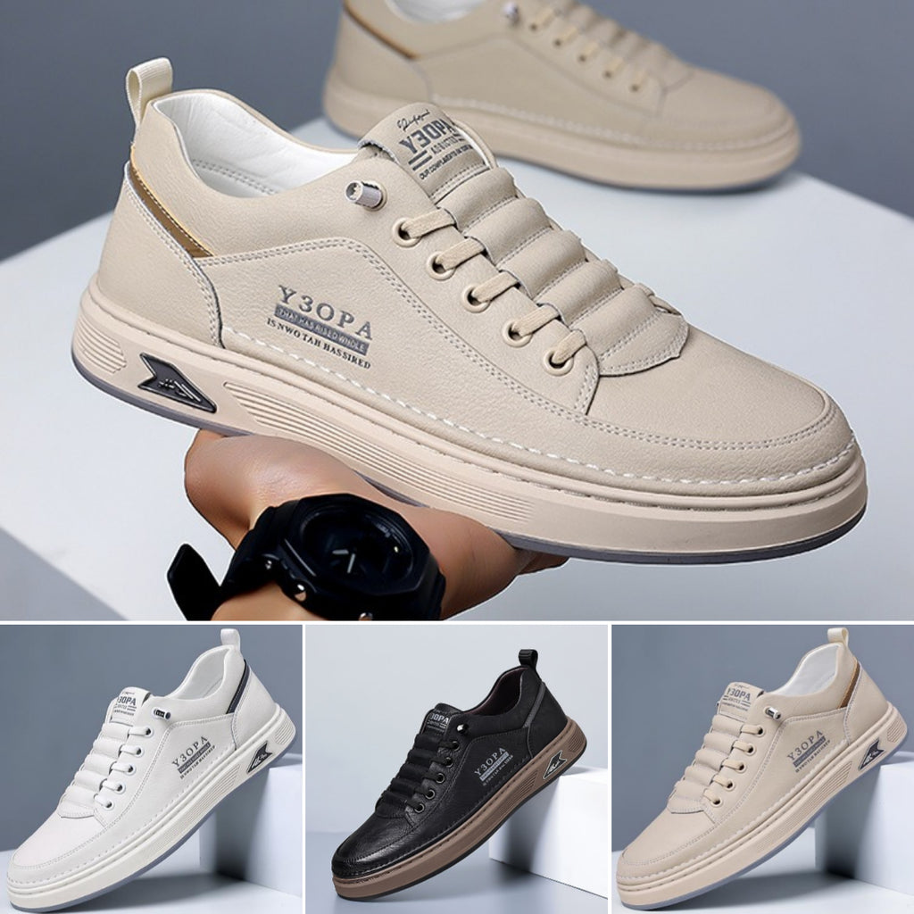 【39-44】2026 Męskie oddychające skórzane buty biznesowe casual