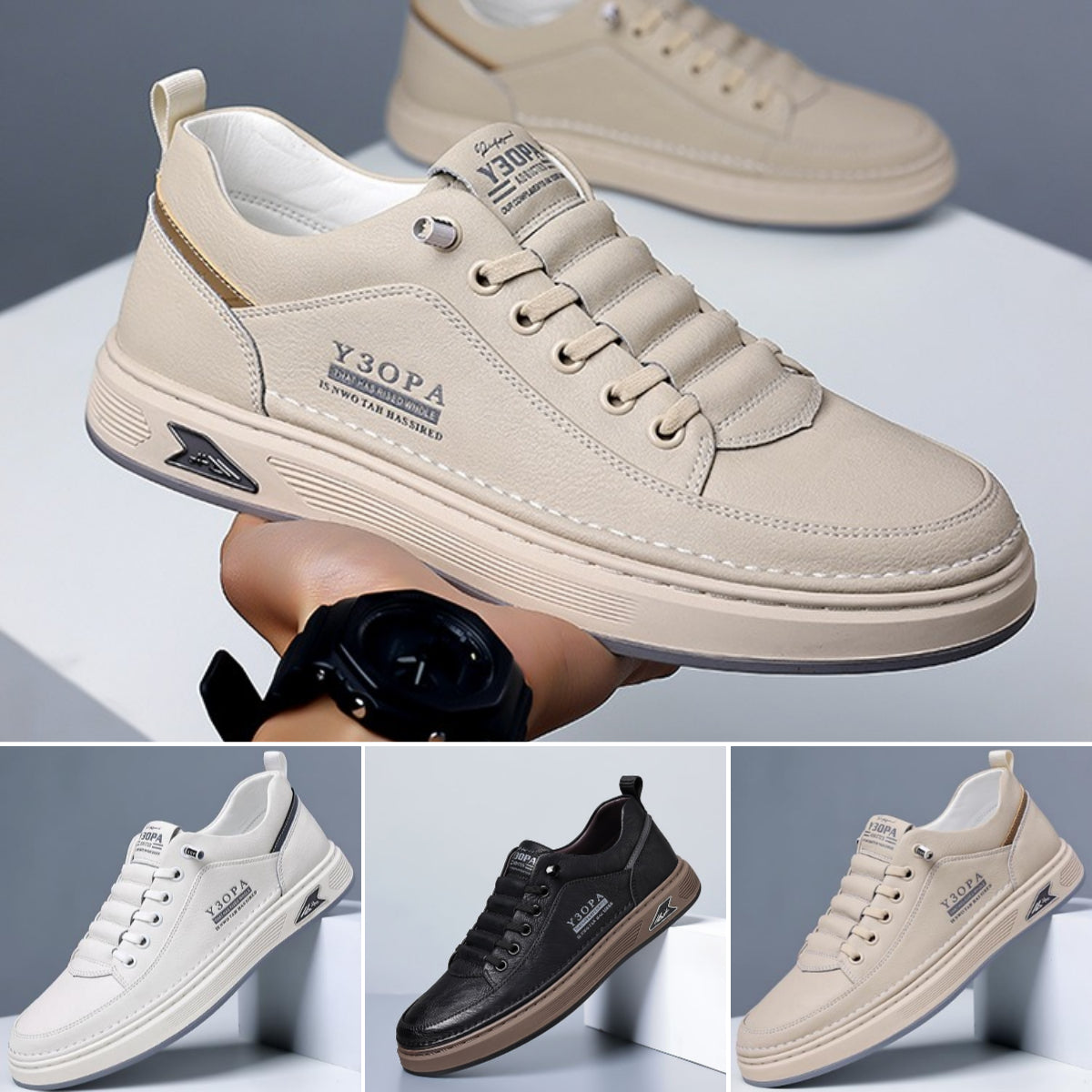 【39-44】2026 Męskie oddychające skórzane buty biznesowe casual