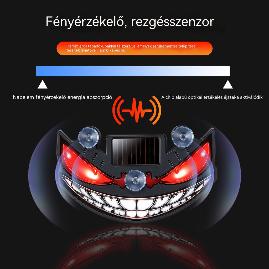 🚗🚗LED Ördög Autódekorációs Világítások, Napelemes Hangulatvilágítás